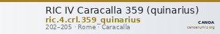 RIC IV Caracalla 359 (quinarius) — CANOA
