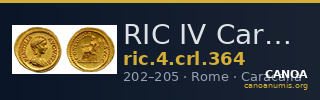 RIC IV Caracalla 364 — CANOA
