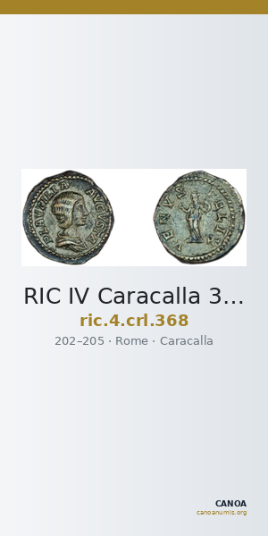 RIC IV Caracalla 368 — CANOA