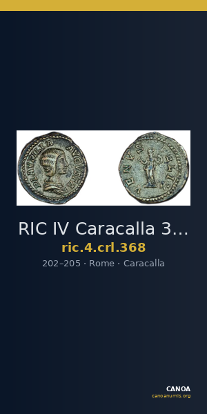 RIC IV Caracalla 368 — CANOA