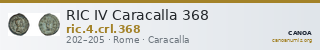 RIC IV Caracalla 368 — CANOA