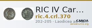 RIC IV Caracalla 370 — CANOA