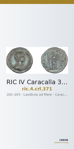 RIC IV Caracalla 371 — CANOA
