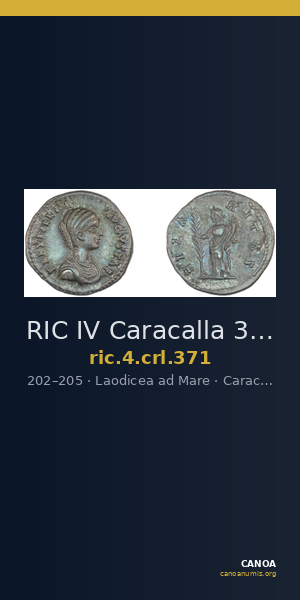 RIC IV Caracalla 371 — CANOA