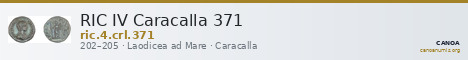 RIC IV Caracalla 371 — CANOA