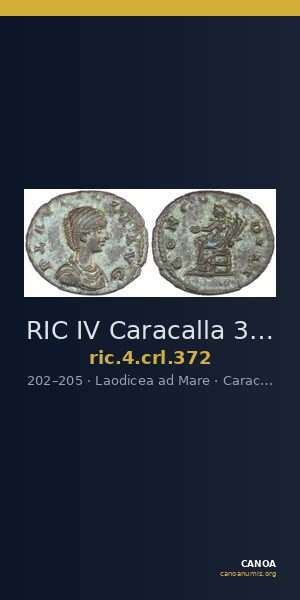 RIC IV Caracalla 372 — CANOA