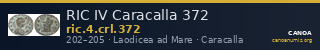 RIC IV Caracalla 372 — CANOA