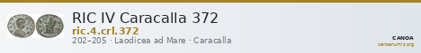 RIC IV Caracalla 372 — CANOA