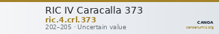 RIC IV Caracalla 373 — CANOA