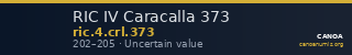 RIC IV Caracalla 373 — CANOA