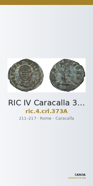 RIC IV Caracalla 373A — CANOA