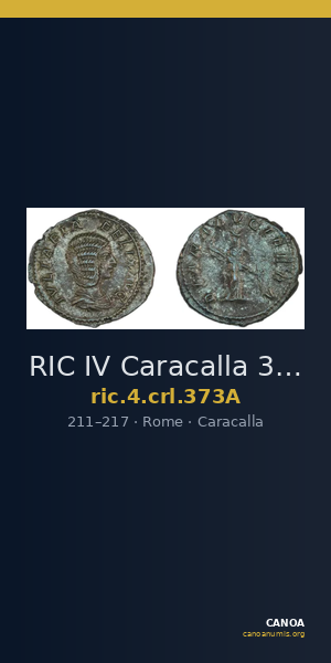 RIC IV Caracalla 373A — CANOA