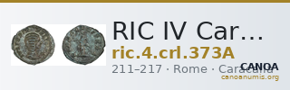 RIC IV Caracalla 373A — CANOA