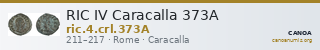 RIC IV Caracalla 373A — CANOA