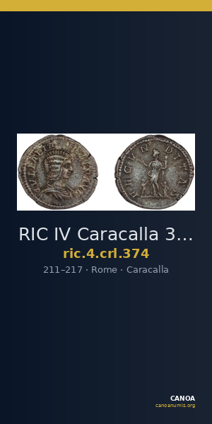 RIC IV Caracalla 374 — CANOA