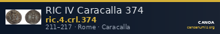 RIC IV Caracalla 374 — CANOA