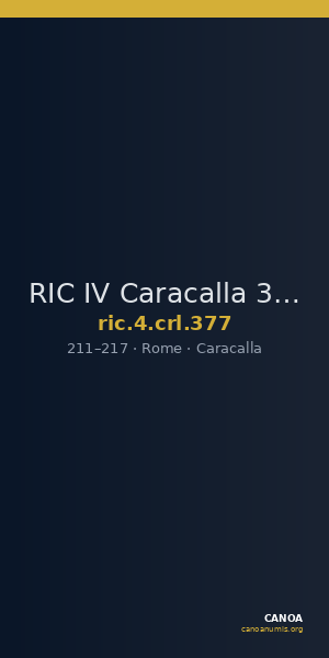 RIC IV Caracalla 377 — CANOA