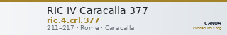 RIC IV Caracalla 377 — CANOA