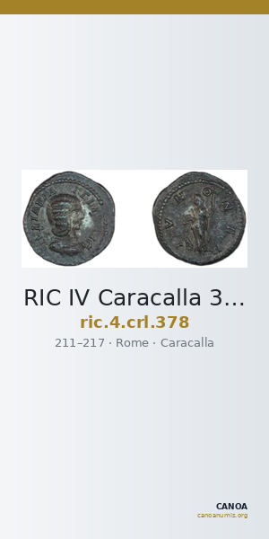 RIC IV Caracalla 378 — CANOA