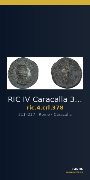 RIC IV Caracalla 378 — CANOA