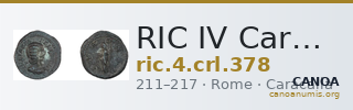 RIC IV Caracalla 378 — CANOA