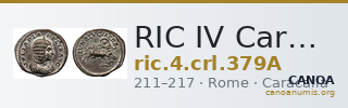 RIC IV Caracalla 379A — CANOA