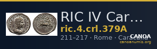 RIC IV Caracalla 379A — CANOA