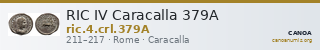 RIC IV Caracalla 379A — CANOA