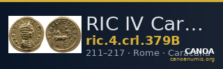 RIC IV Caracalla 379B — CANOA