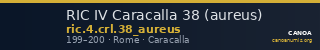 RIC IV Caracalla 38 (aureus) — CANOA