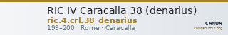 RIC IV Caracalla 38 (denarius) — CANOA