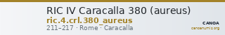 RIC IV Caracalla 380 (aureus) — CANOA