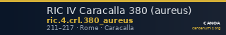 RIC IV Caracalla 380 (aureus) — CANOA