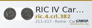 RIC IV Caracalla 382 — CANOA