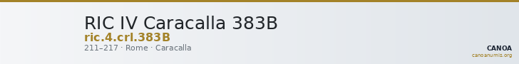 RIC IV Caracalla 383B — CANOA