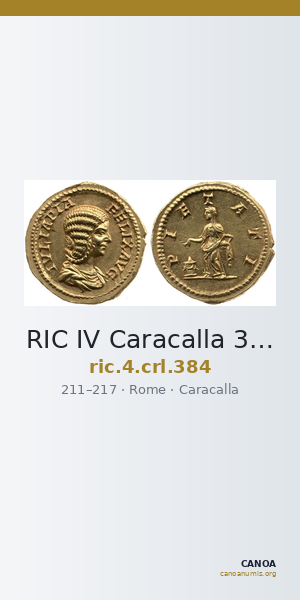 RIC IV Caracalla 384 — CANOA