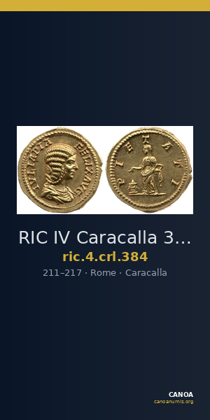 RIC IV Caracalla 384 — CANOA