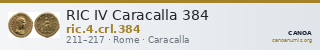 RIC IV Caracalla 384 — CANOA