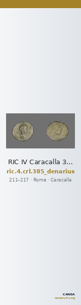 RIC IV Caracalla 385 (denarius) — CANOA