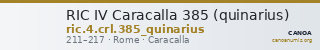 RIC IV Caracalla 385 (quinarius) — CANOA