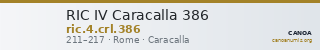 RIC IV Caracalla 386 — CANOA