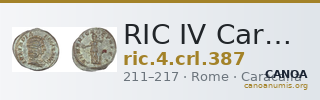 RIC IV Caracalla 387 — CANOA