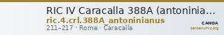 RIC IV Caracalla 388A (antoninianus) — CANOA