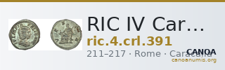 RIC IV Caracalla 391 — CANOA