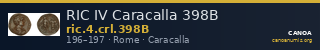 RIC IV Caracalla 398B — CANOA