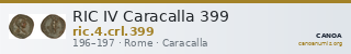 RIC IV Caracalla 399 — CANOA