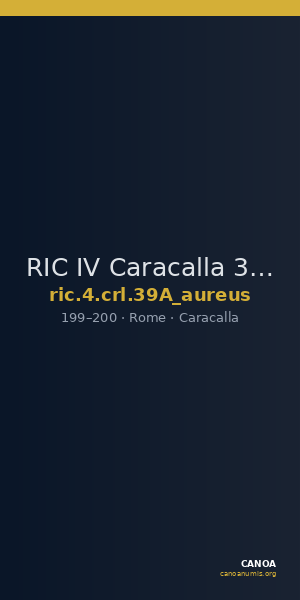 RIC IV Caracalla 39A (aureus) — CANOA