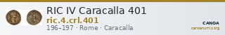 RIC IV Caracalla 401 — CANOA