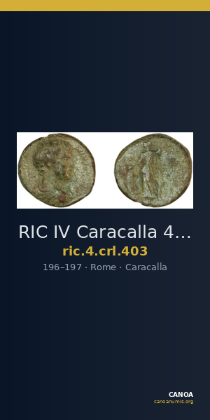 RIC IV Caracalla 403 — CANOA