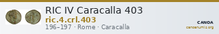 RIC IV Caracalla 403 — CANOA